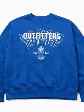 Urban Outfitters Royal Blue Crewneck with White Graphic